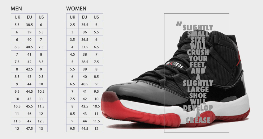 Air Max 11 Size Guide