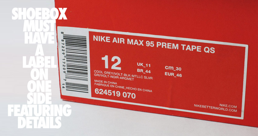 Air Max 95 Legit Check shoe box