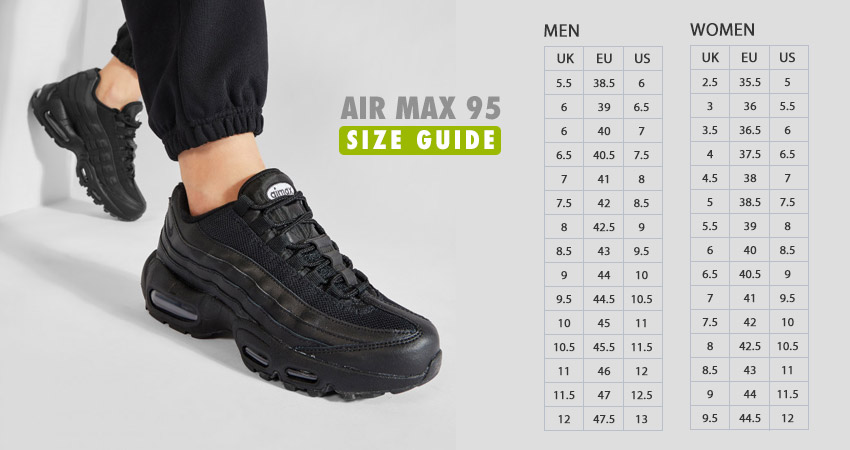 Air Max 95 Size Guide