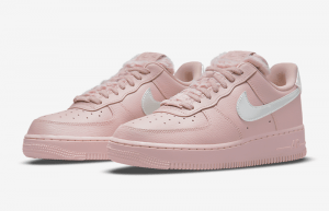 Nike Air Force 1 07 Womens Pink Oxford DO6724-601 front corner