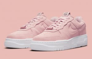 Nike Air Force 1 Pixel Pink Suede DQ5570-600 front corner