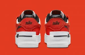 Nike Air Force 1 Shadow Red White Womens DQ8586-800 back