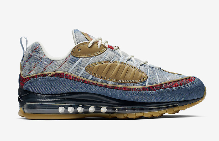 Nike Air Max 98 Wild West Light Armory Blue BV6045-400 right