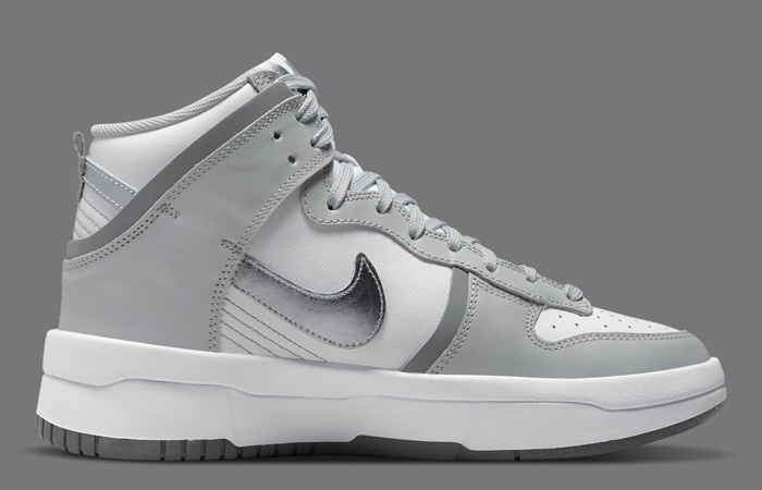 Nike Dunk High Up Grey White Womens DH3718-106 right