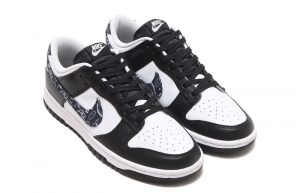 Nike Dunk Low Essential Paisley Black Womens DH4401-100 front corner