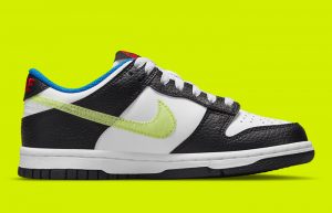 Nike Dunk Low White Black GS DQ0977-100 right