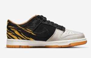 Nike Dunk Low Year of the Tiger White Black GS DQ5351-001 right