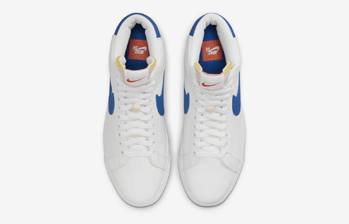 Nike SB Blazer Mid ISO White Blue DH6970-100 up