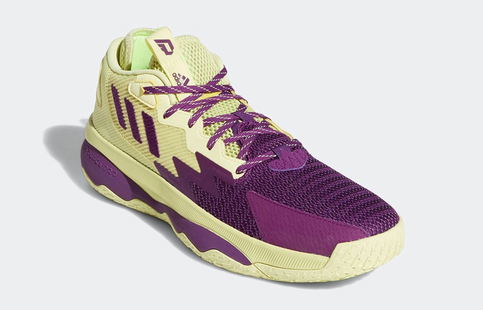 adidas Dame 8 Dame Time Purple Yellow GY0383 front corner