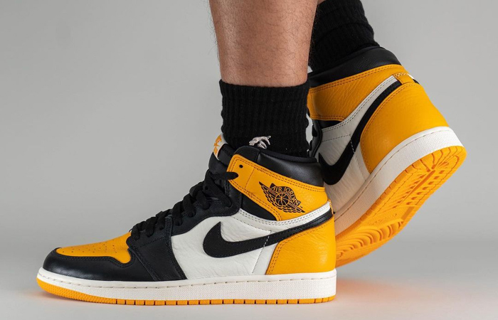 black and yellow suede jordan 1