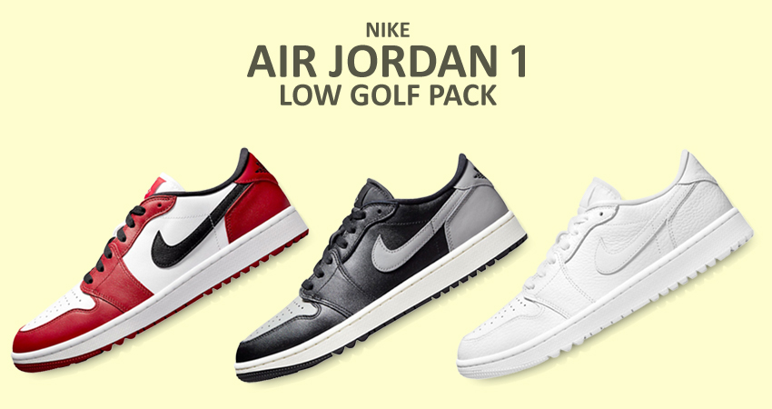 Air Jordan 1 Low Golf Pack in Chicago, Triple White and Shadow Colourway featured image