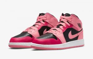 Air Jordan 1 Mid Coral Chalk GS 554725-662 front corner