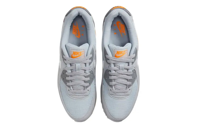 Nike Air Max 90 Wolf Grey Orange DR0145-001 up