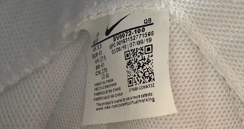 Nike Blazers size tag