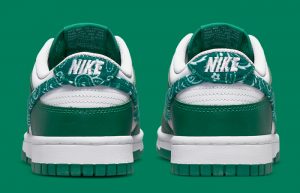 Nike Dunk Low Green Paisley Womens DH4401-102 back