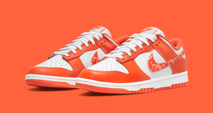 Nike Dunk Low “Orange Paisley” and “Barley Paisley” in Patterned Swooshes 06