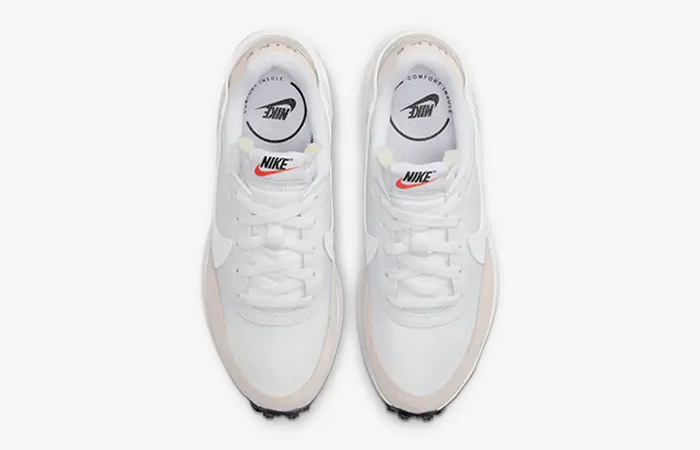 Nike Waffle Debut White Womens DH9523-100 up