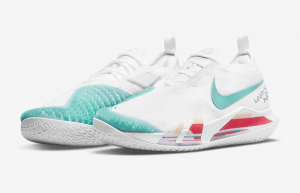 NikeCourt React Vapor NXT White Habanero Red CV0724-136 front corner