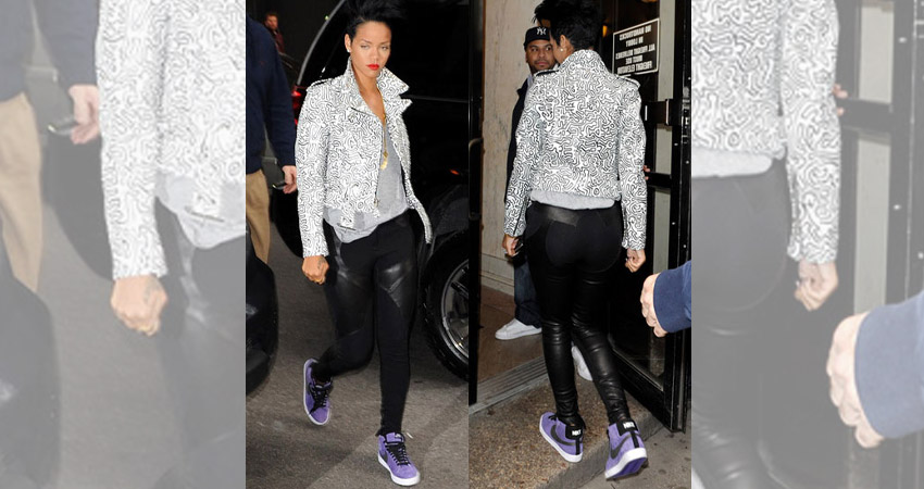 Rihanna spotted with Nike Blazer