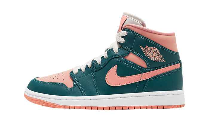 Air Jordan 1 Mid Teal Salmon Womens BQ6472-308