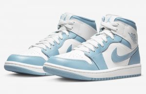 Air Jordan 1 Mid UNC White Blue BQ6472-141 front corner