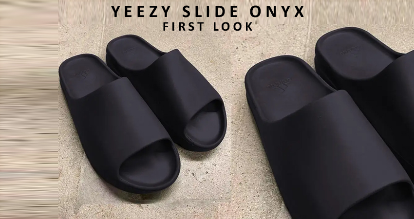 A Stealthy take on the Yeezy Slide “Onyx”
