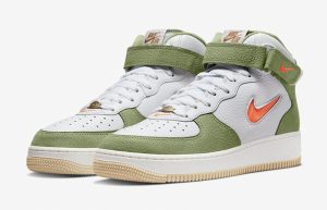 Nike Air Force 1 Mid Olive Orange DQ3505-100 front