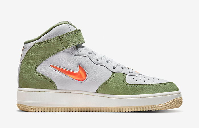 Nike Air Force 1 Mid Olive Orange DQ3505-100 right