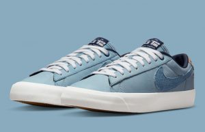 Nike SB Blazer Low GT Light Denim DM8890-100 front corner