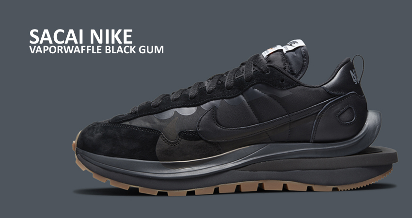 Official Look at the Stealthy sacai x Nike VaporWaffle Black Gum featured image