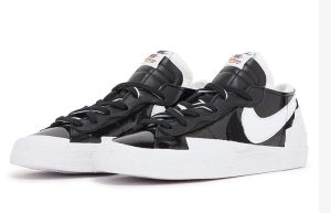 "Sacai Nike Blazer Low Black Patent DM6443-001 " 04