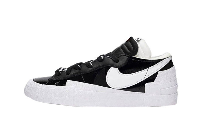 sacai x Nike Blazer Low Black White Patent DM6443-001 - Where To Buy ...