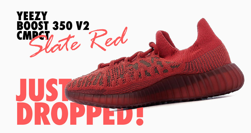 Yeezy 350 Boost V2 CMPCT Slate Red Just Dropped