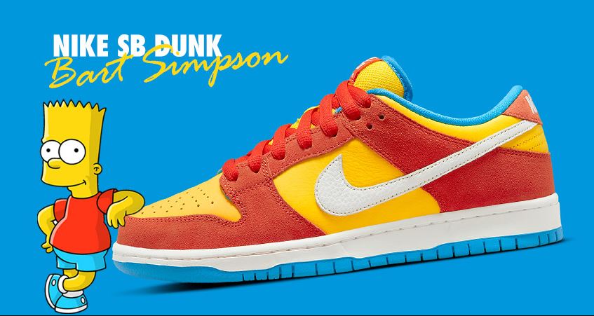 Explore the Alluring Nike SB Dunk Low Bart Simpson in the Official Look