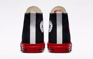 Comme des Garcons Play Converse Chuck 70 High Black Red A01793C back