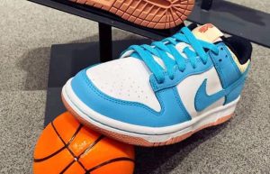 Kyrie Irving Nike Dunk Low SE White Blue GS DN4179-400 01