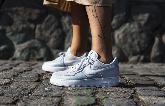 Nike Air Force 1 Low Be Kind Ocean Grey DR3100-001 onfoot 01