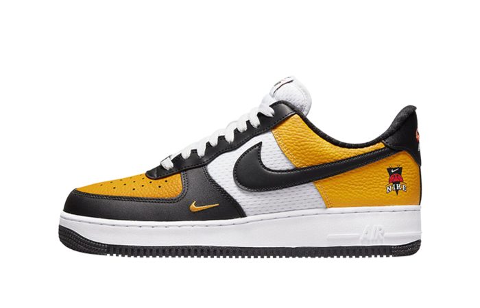 Nike Air Force 1 University Gold Black DQ7775-700 featured image