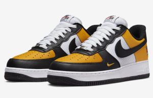 Nike Air Force 1 University Gold Black DQ7775-700 front corner