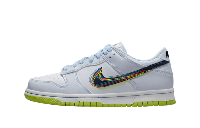 Nike Dunk Low 3D Swoosh White GS DV3478-100 featured image
