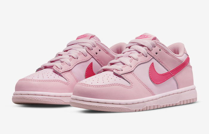 Nike Dunk Low Triple Pink GS DH9756-600 front corner