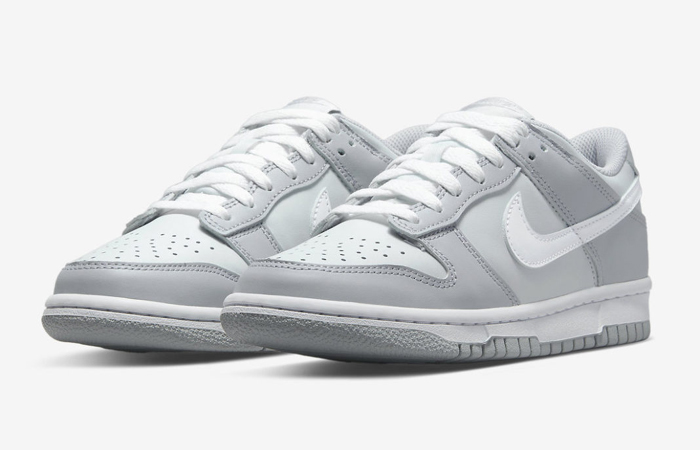 Nike Dunk Low Two-Toned Grey GS DH9765-001 front corner