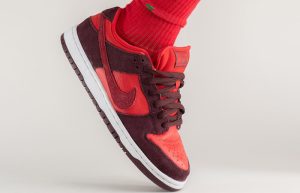 Nike SB Dunk Low High Fruity Red onfoot 03