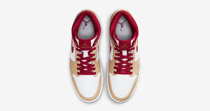 Official Look at the Air Jordan 1 Mid Beige Red 03