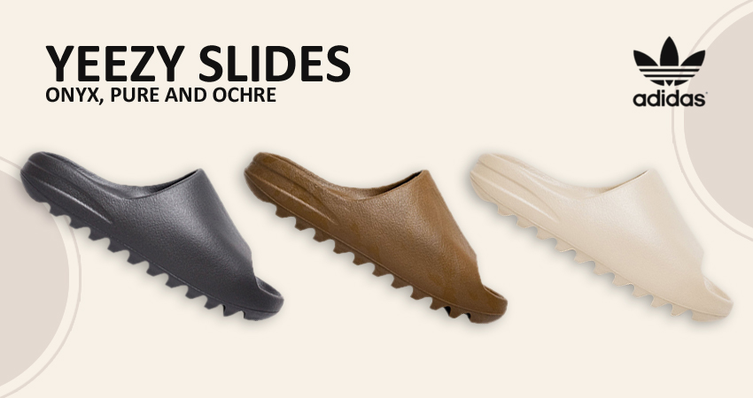 Where to buy Yeezy Slides “Onyx,” “Pure” and “Ochre”