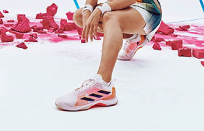 adidas Avacourt Tennis Legacy Indigo Orange Womens GZ0690 onfoot 02