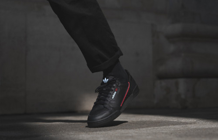 adidas Continental 80 Black Scarlet Red G27707 onfoot 03