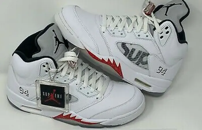 Supreme x Nike Air Jordan 5 White 824371-001 - Where To Buy - Fastsole