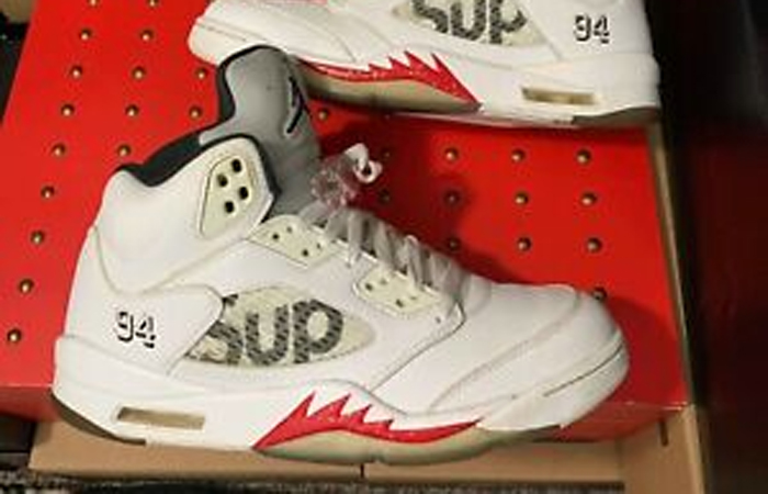 Supreme x Nike Air Jordan 5 White 824371-001 - Where To Buy - Fastsole