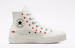 Converse Chuck Taylor All-Star Lift Hi White Red Womens A01599C right